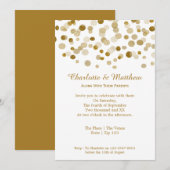 Weddenschap Gold Faux Glitter Stippen Kaart (Voorkant / Achterkant)