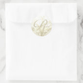Weddenschap Gold Flowers Monogram - Sticker 4 (Tas)