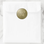 Weddenschap Gold Flowers Monogram - Sticker 9 (Tas)