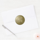 Weddenschap Gold Flowers Monogram - Sticker 9 (Envelop)