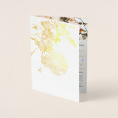 Weddenschap Gold Foil Floral Disco Elegant Uitnodi Folie Kaarten (Voorkant)