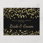 Weddenschap Gold Foil Kijk Confetti Advieskaart (Voorkant)
