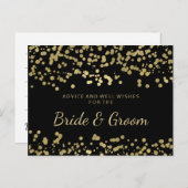 Weddenschap Gold Foil Kijk Confetti Advieskaart (Voorkant / Achterkant)