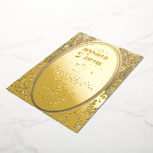Weddenschap Gold Foil Modern Wedding Programme Folie Uitnodiging (Gedraaid)