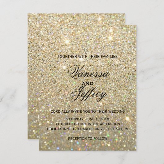 Weddenschap - Gold Glit Fab Two Kaart (Voorkant / Achterkant)