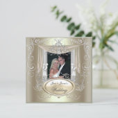 Weddenschap Gold Mint Silver  Elegant Kaart (Staand voorkant)