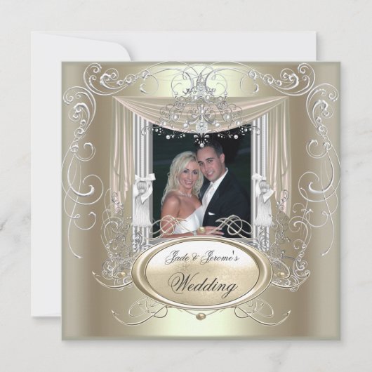 Weddenschap Gold Mint Silver  Elegant Kaart (Voorkant)