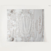 Weddenschap Gold Silver Elegant Photo Booth Backdr Wandkleed (Voorkant (horizontaal))