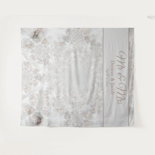 Weddenschap Gold Silver Elegant Photo Booth Backdr Wandkleed (Voorkant (horizontaal))