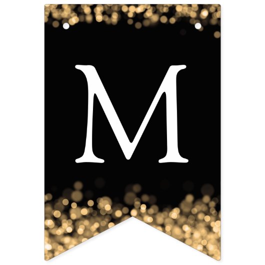 Weddenschap Gold Sparkle Gold Lights Vlaggetjes (Eerste vlag)