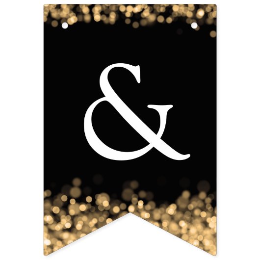 Weddenschap Gold Sparkle Gold Lights Vlaggetjes (Derde vlag)