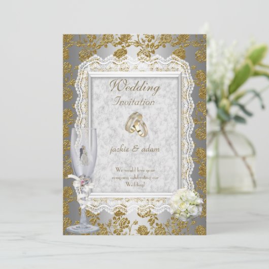 Weddenschap Gold White — Antiek graan Kaart (Staand voorkant)