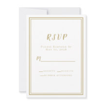 Weddenschap Gold White Simple Modern Minimalist RS