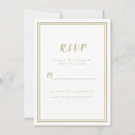 Weddenschap Gold White Simple Modern Minimalist RS