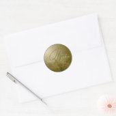Weddenschap Golden Flowers Monogram - Sticker 3 (Envelop)