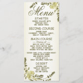 Weddenschap Golden Green Gellow Modern Dinner Menu (Voorkant)