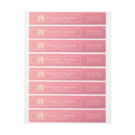 Weddenschap Golden Pineapple Pink Roses (Vel)