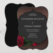 Weddenschap Gothic Red Roses Kaart (Voorkant / Achterkant)