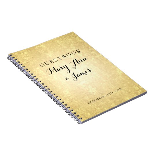 Weddenschap Goud Foil Kijk Stars Confetti Notitieboek (Rechterzijde)