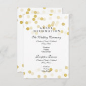 Weddenschap Goudolie Glitter Lichten Informatiekaartje (Voorkant / Achterkant)