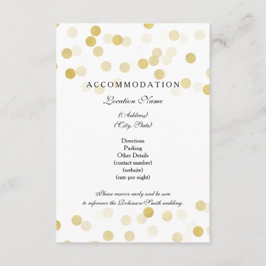 Weddenschap Goudolie Glitter Lichten Informatiekaartje (Achterkant)
