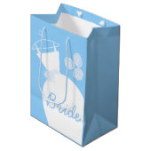 Weddenschap Gown Blue Bride-cadeaubon medium Cadeauzakje (Voorkant Gekanteld)