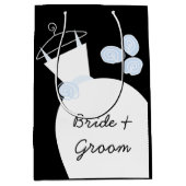 Weddenschap Gown Blue Bride en Groom black medium Medium Cadeauzakje (Voorkant)