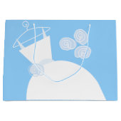 Weddenschap Gown Blue-cadeaastas groot Large Cadeautasje (Voorkant)