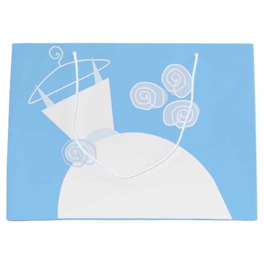 Weddenschap Gown Blue-cadeaastas groot Large Cadeautasje (Voorkant)