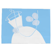 Weddenschap Gown Blue-cadeaastas groot Large Cadeautasje (Achterkant)