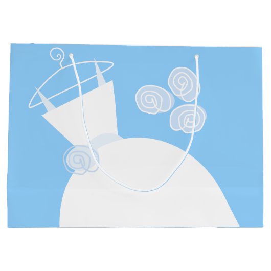 Weddenschap Gown Blue-cadeaastas groot Large Cadeautasje (Achterkant)