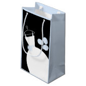 Weddenschap Gown Blue-cadeaastas zwart bleek blauw Klein Cadeauzakje (Achterkant Gekanteld)