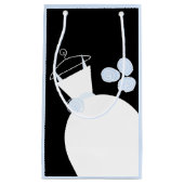 Weddenschap Gown Blue-cadeaastas zwart bleek blauw Klein Cadeauzakje (Voorkant)