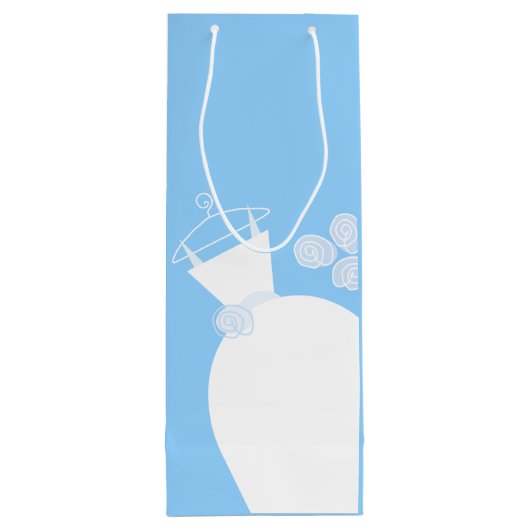 Weddenschap Gown Blue-cadeaaswijn Wijn Cadeautas (Achterkant)