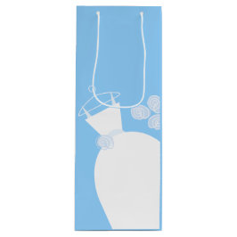 Weddenschap Gown Blue-cadeaaswijn Wijn Cadeautas