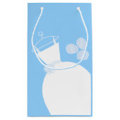 Weddenschap Gown Blue-cadeautas klein Klein Cadeauzakje (Achterkant)