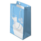 Weddenschap Gown Blue-cadeautas klein Klein Cadeauzakje (Voorkant Gekanteld)