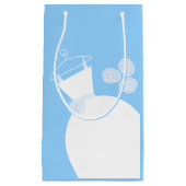 Weddenschap Gown Blue-cadeautas klein Klein Cadeauzakje (Voorkant)