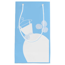 Weddenschap Gown Blue-cadeautas klein Klein Cadeauzakje