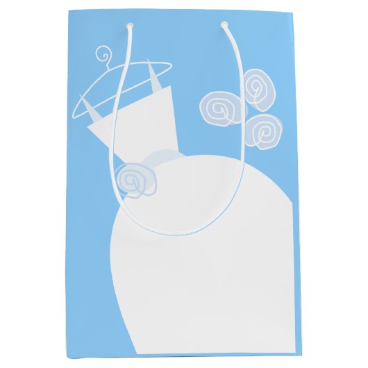 Weddenschap Gown Blue-cadeautasmedium Medium Cadeauzakje (Voorkant)