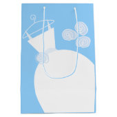 Weddenschap Gown Blue-cadeautasmedium Medium Cadeauzakje (Achterkant)