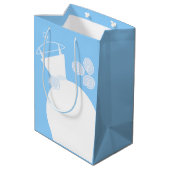 Weddenschap Gown Blue-cadeautasmedium Medium Cadeauzakje (Achterkant Gekanteld)