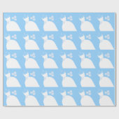 Weddenschap Gown Blue inpakpapier (Vlak)