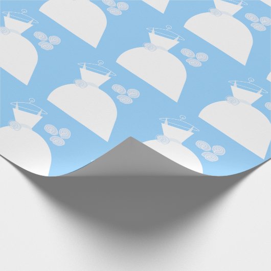 Weddenschap Gown Blue inpakpapier (Hoek)