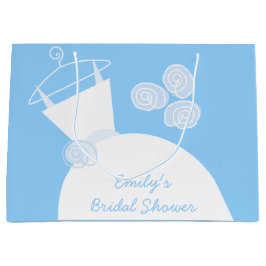 Weddenschap Gown Blue Vrijgezellenfeest groot Large Cadeautasje