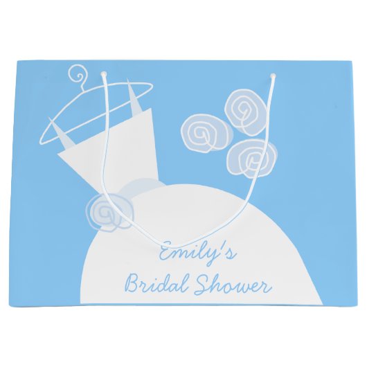 Weddenschap Gown Blue Vrijgezellenfeest groot Large Cadeautasje (Voorkant)