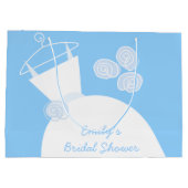 Weddenschap Gown Blue Vrijgezellenfeest groot Large Cadeautasje (Achterkant)