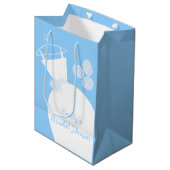 Weddenschap Gown Blue Vrijgezellenfeest medium Medium Cadeauzakje (Voorkant Gekanteld)