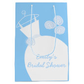 Weddenschap Gown Blue Vrijgezellenfeest medium Medium Cadeauzakje (Achterkant)