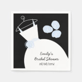 Weddenschap Gown Blue vrijgezellenfeest "Text" bla Servet (Voorkant)